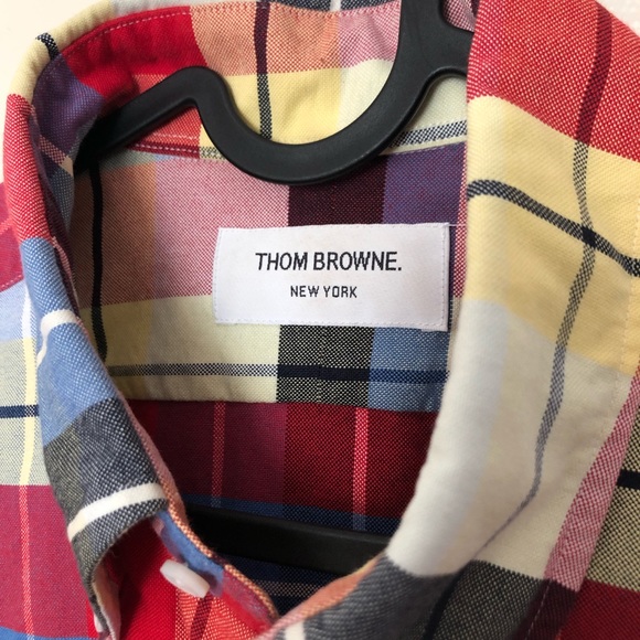 Thom Browne Button Down Flannel Shirt XL Size 4 - Picture 3 of 6